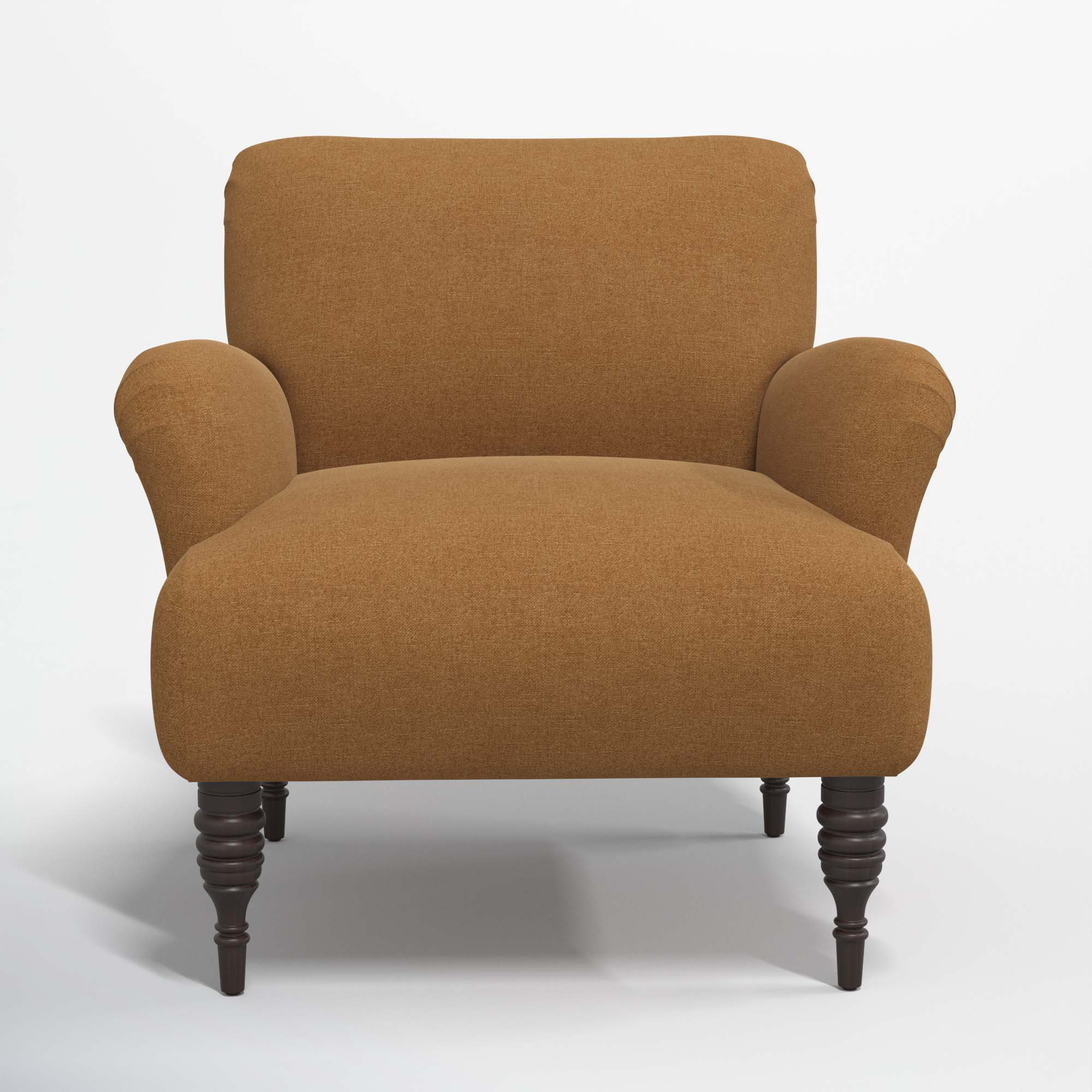 Allura Upholstered Armchair, Textured Amber Linen