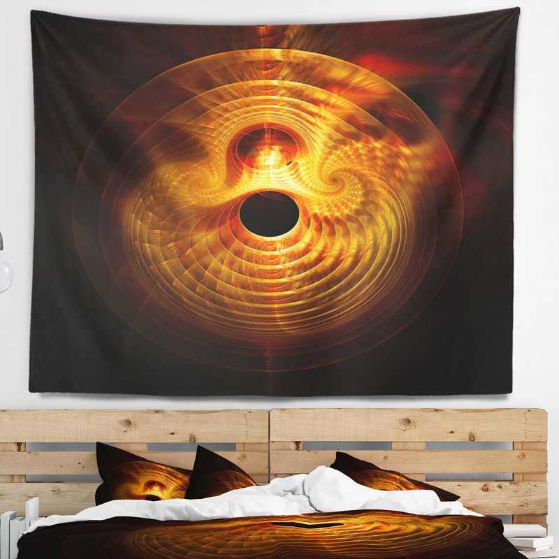 Tapisserie de lumières magiques abstraites et claires, H 32 po x l 39 po