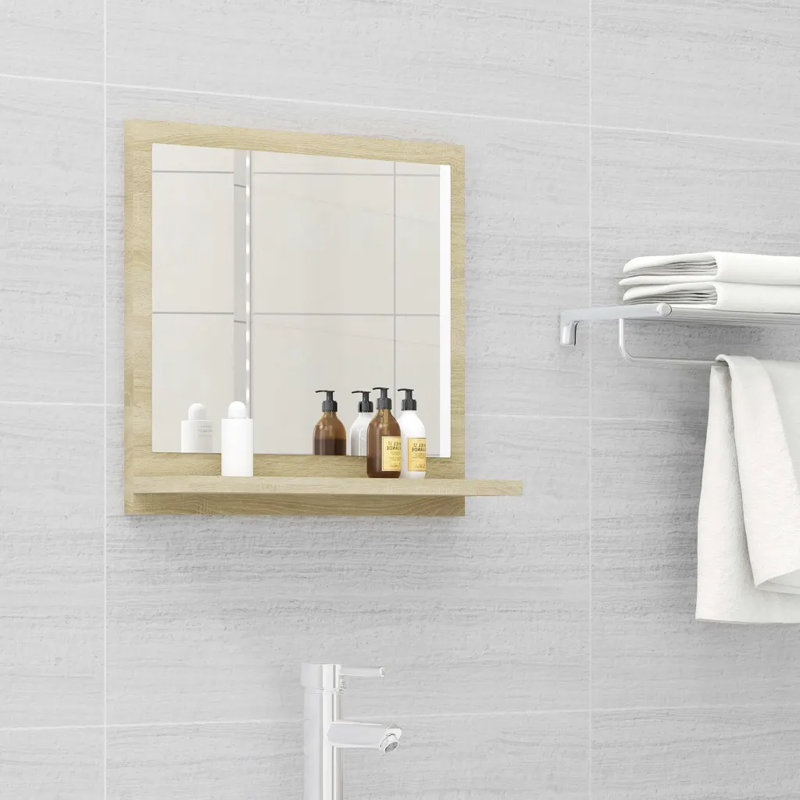 Dorlene Flat Mirror, Sonoma Oak, 37cm x 40cm