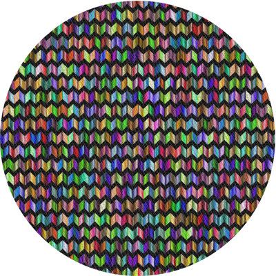 Tapis à chevrons noir Queens Boulevard