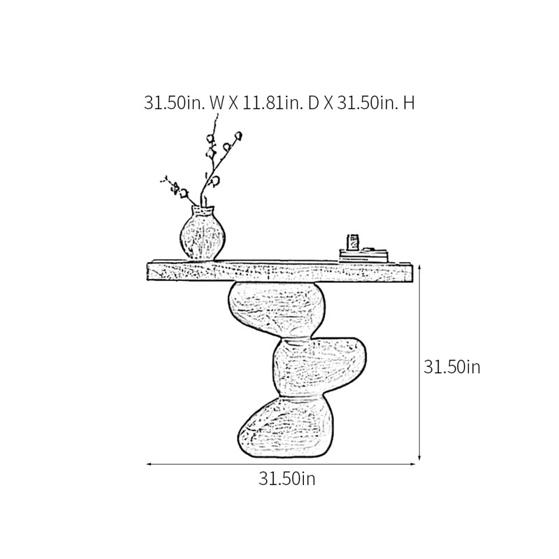 Kelemen, H 31,5 po x l 31,5 po x P 11,81 po