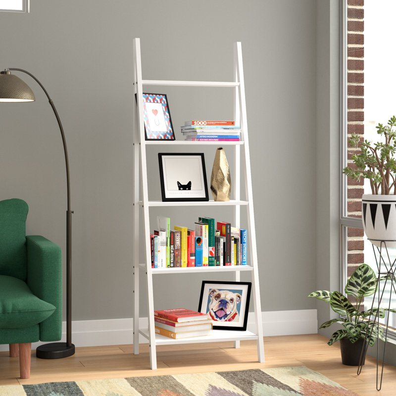 Bibliothèque échelle H 70,875 "x l 25,25", Blanc mat