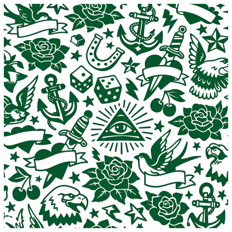 Coussins décoratifs à tatoo, 14 x 14 inches
