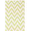 Tapis vert / ivoire en laine et coton tissé à la main Dhurries-418514647