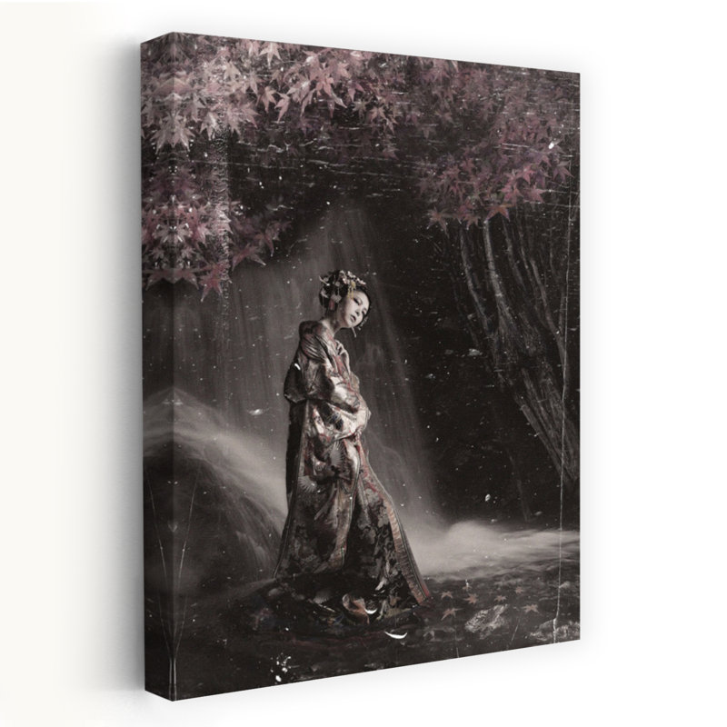 Dashiell Contemporary Art Traditional Abstract Maple Autumn Landscape Wall Art - Wrapped Canvas Print