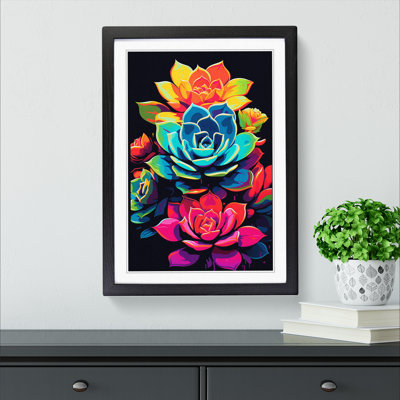Succulent Pop Art - Framed Print