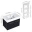 Meuble-lavabo mural de 30 po avec lavabo et support de rangement, lavabo en résine à rebords épais, ensemble KD-125515385-125515386