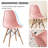 5 Piece Round Dining Table  Set for 4, 35.5" Kitchen Table with Chairs, Pink-32835133-32835210-19293705
