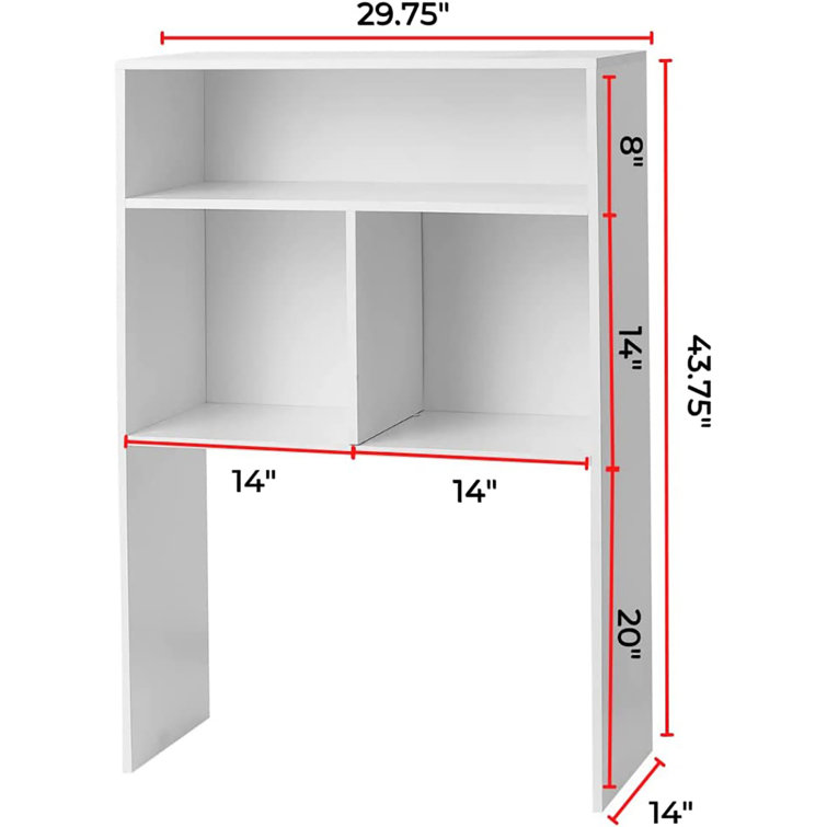 Latitude Run® Depth Cube Dorm Desk Bookshelf, White - Wayfair Canada