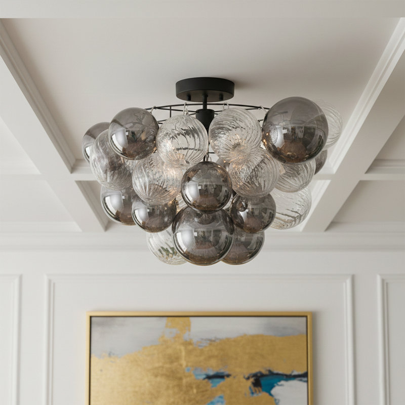 Lustre plafonnier encastré 3 lumières, Trois lumières