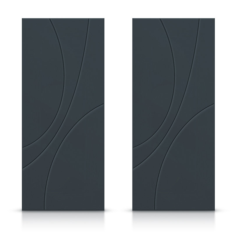 Portes de placard coulissantes à panneaux, Gris anthracite, 48 po x 84 po