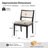 Demetruis 20''W Coastal Solid Wood Dining Chair with Rattan Backrest(Set of 4)-414053326