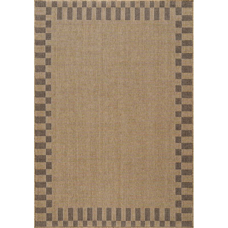 Abani Rugs Teagon SAG100A Bordered Check Indoor Area Rug, 7'9" x 10'2"