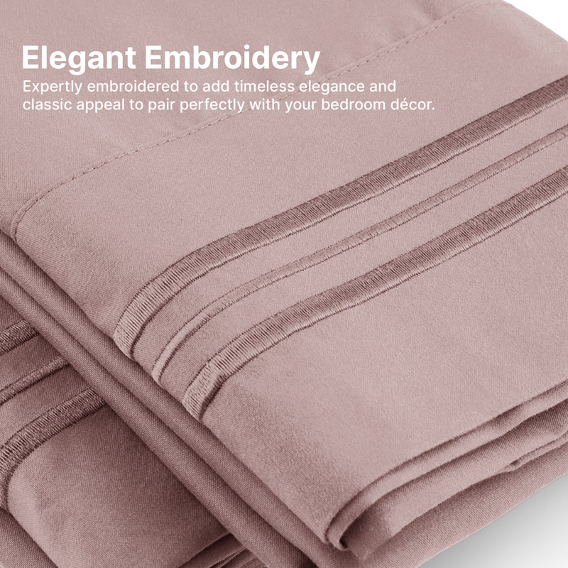Ensemble de 4 taies d'oreiller Soft Soft, Grand lit, Mauve