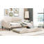 Lit de jour double capitonné capitonné, beige