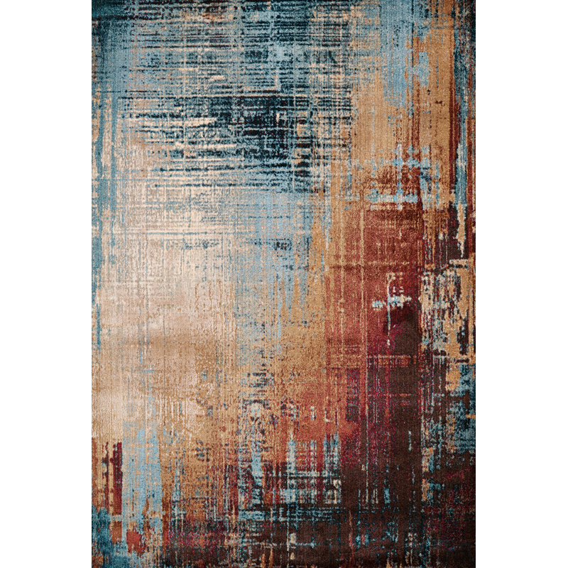 Abstract Indoor Rug, 1'10" x 3'