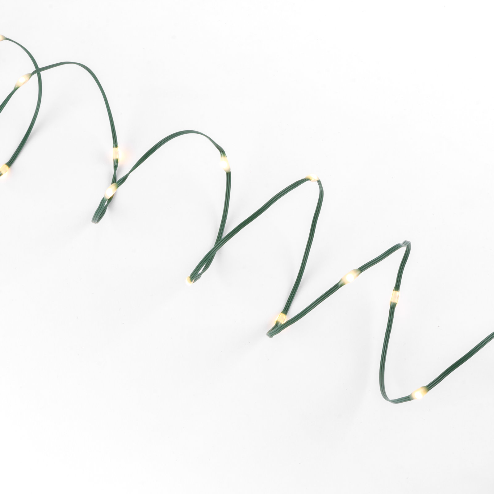 50' Connectable Ribbon Wrap Lights, Green