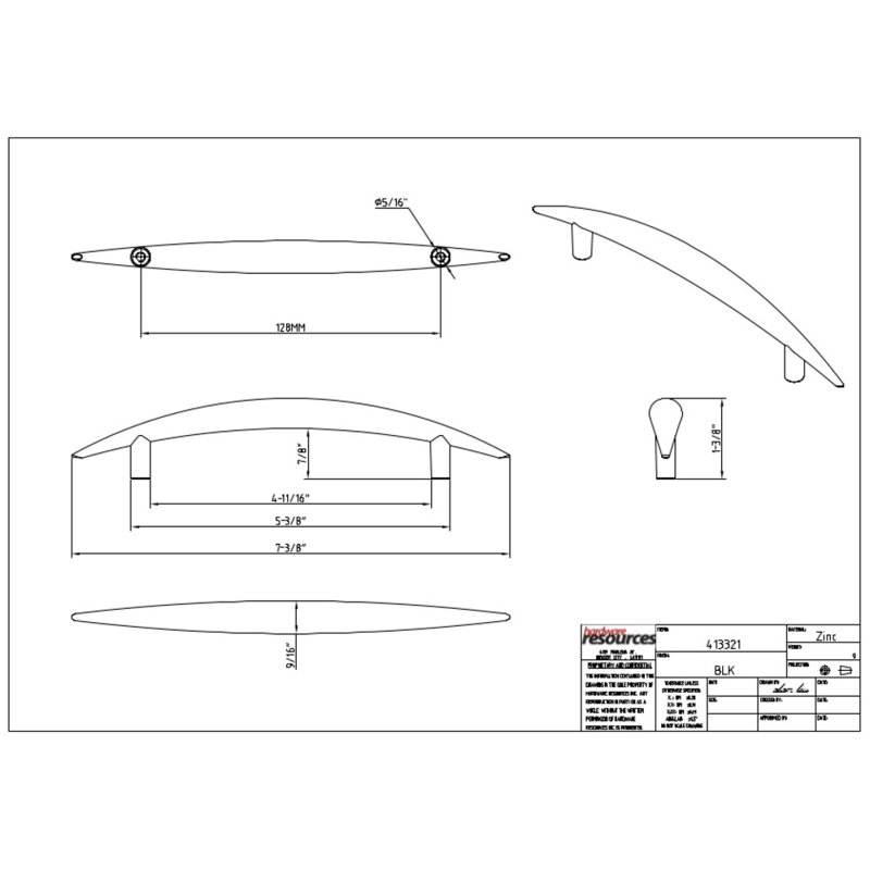 Verona 5 1/16" Center to Center Arch Pull
