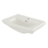 Clayton Ceramic 27" Pedestal Bathroom Sink with Overflow
