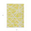 Tapis extérieur lavable à motif géométrique jaune et lin 10 pi x 14 pi
