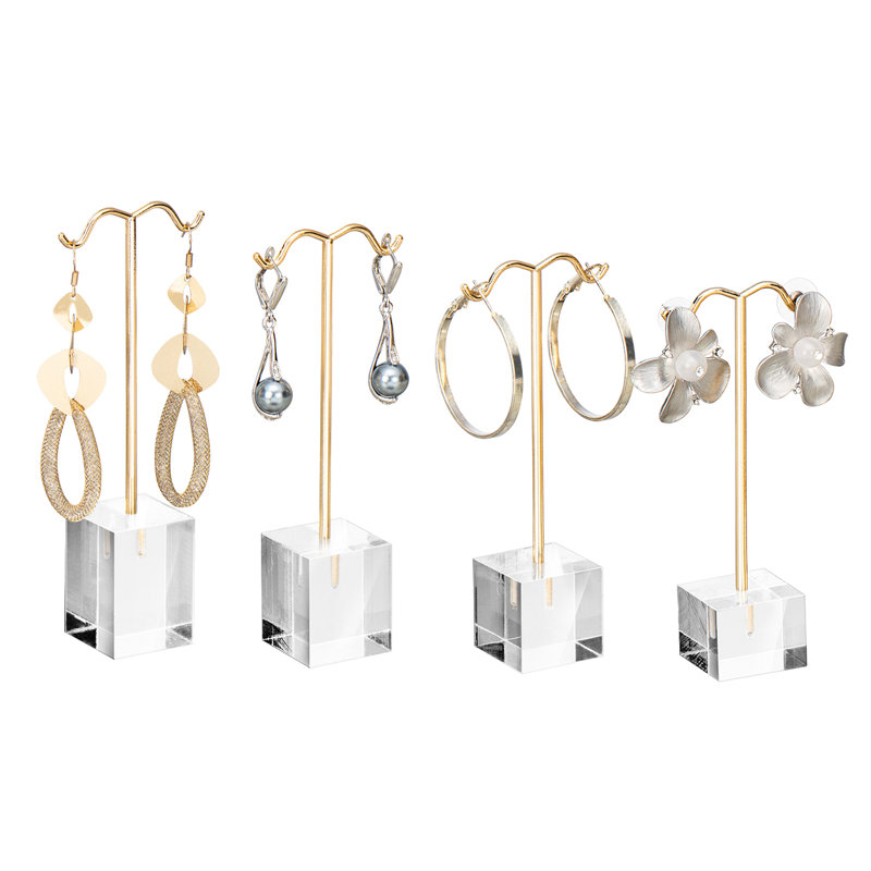 Travious Wood Jewelry Stand +, Gold
