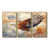 Toile avec cadre flottant or