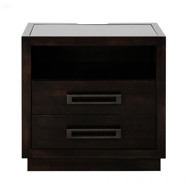 Table de chevet 2 tiroirs Broadnax