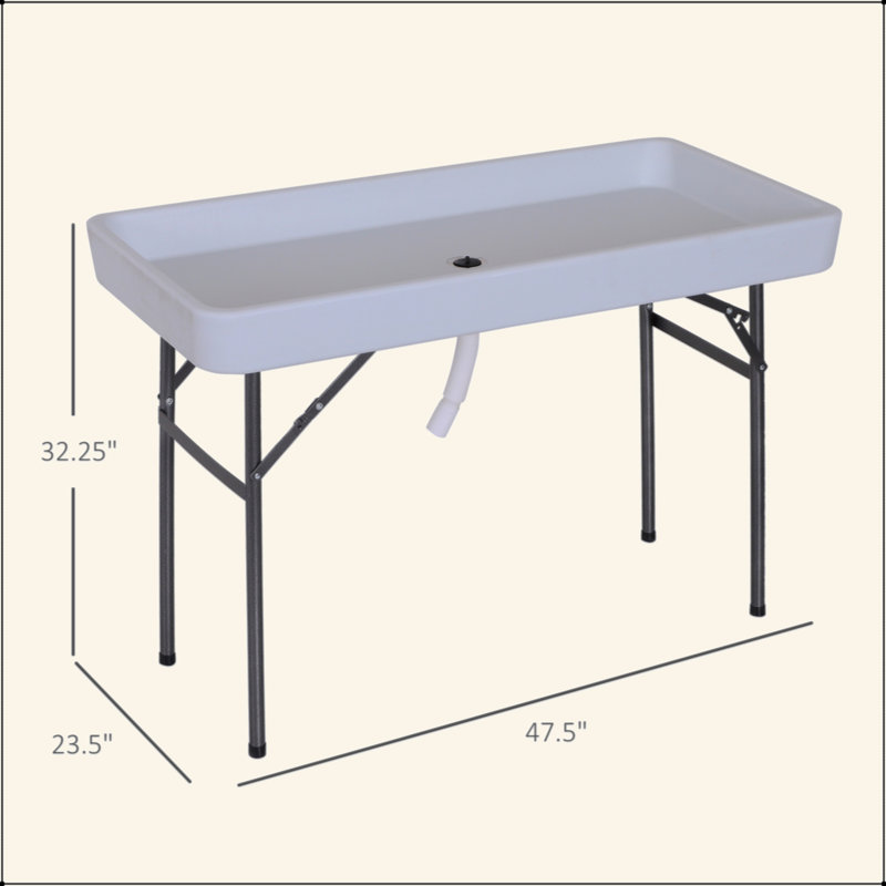 Table de nettoyage pliable portative 4pi