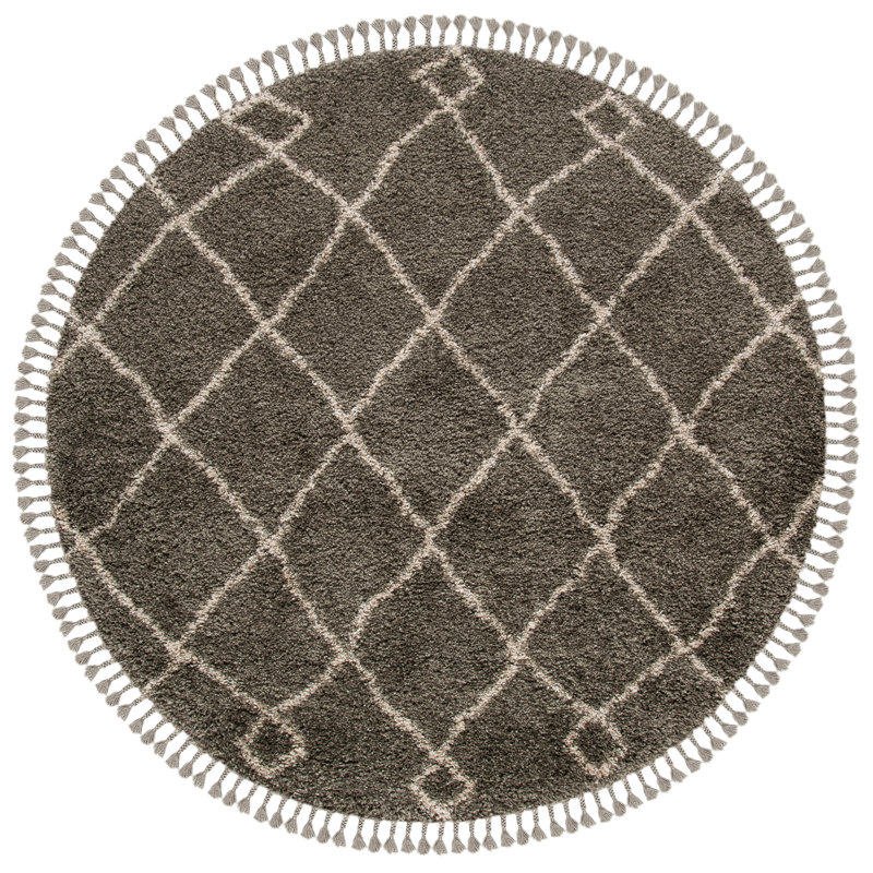 Tapis à motif géométrique Imraan Performance, Rond 6 pi 7 po