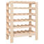 30 Bottle Solid Wood Floor Wine Bottle Rack in Brown
