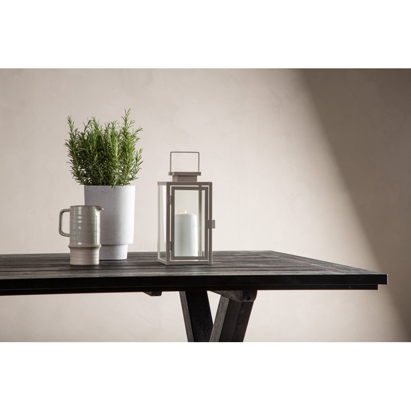 Dhairya Rectangular Metal Outdoor Bar Table , 200cm cm W 100cm cm D