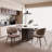 Modern Upholstered Faux Leather Dining Chairs with Metal Legs-2010121206-2010635156