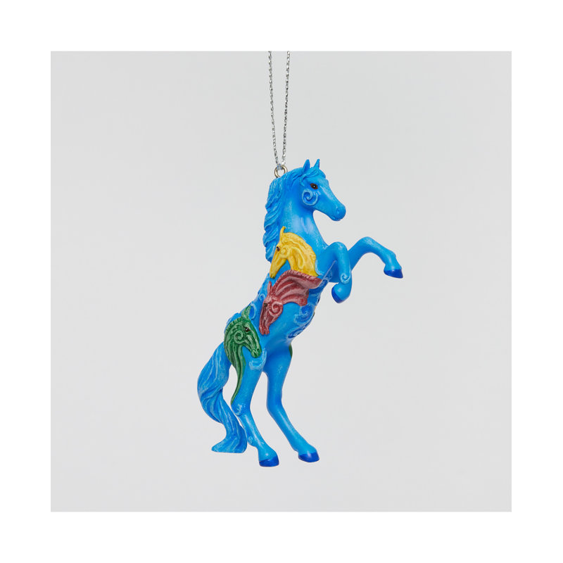 Ornement en forme de sentier de poneys peints