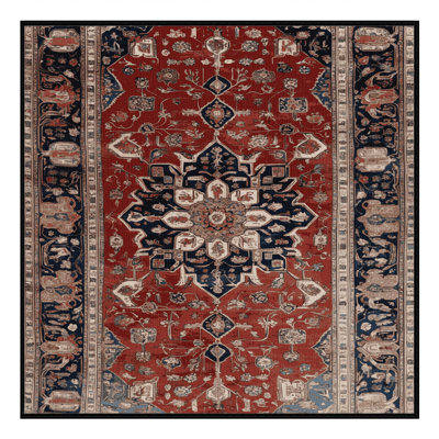 Machine Washable Persian Brown Area Rug