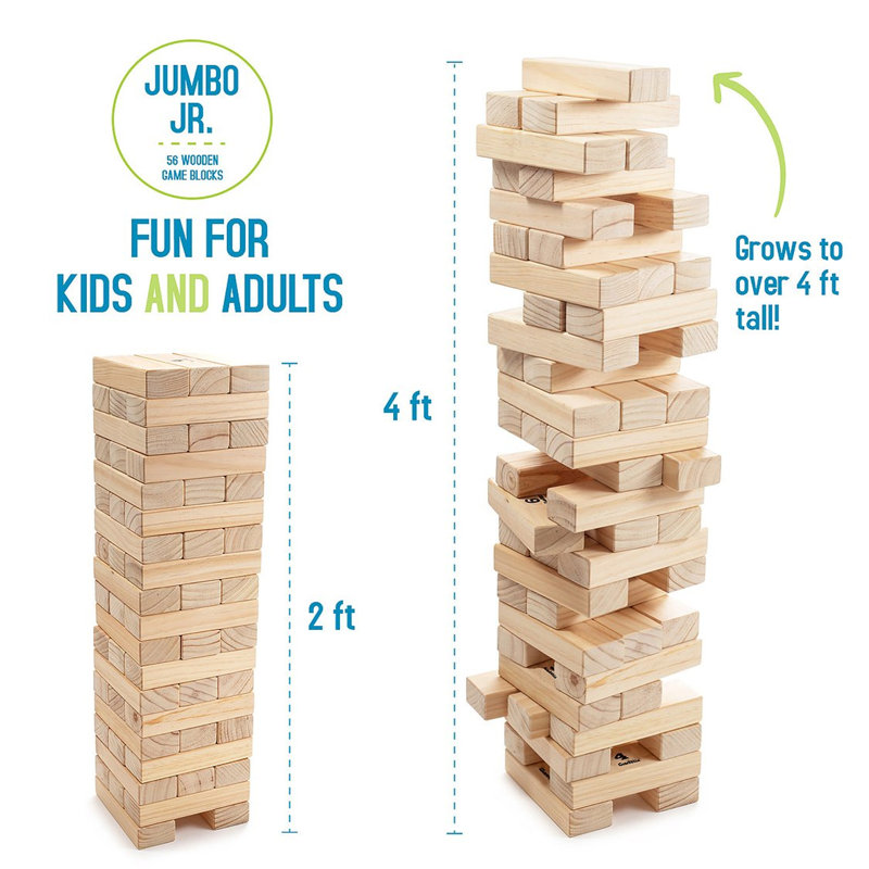 Ensemble de jeux empilables en bois massif Giantville