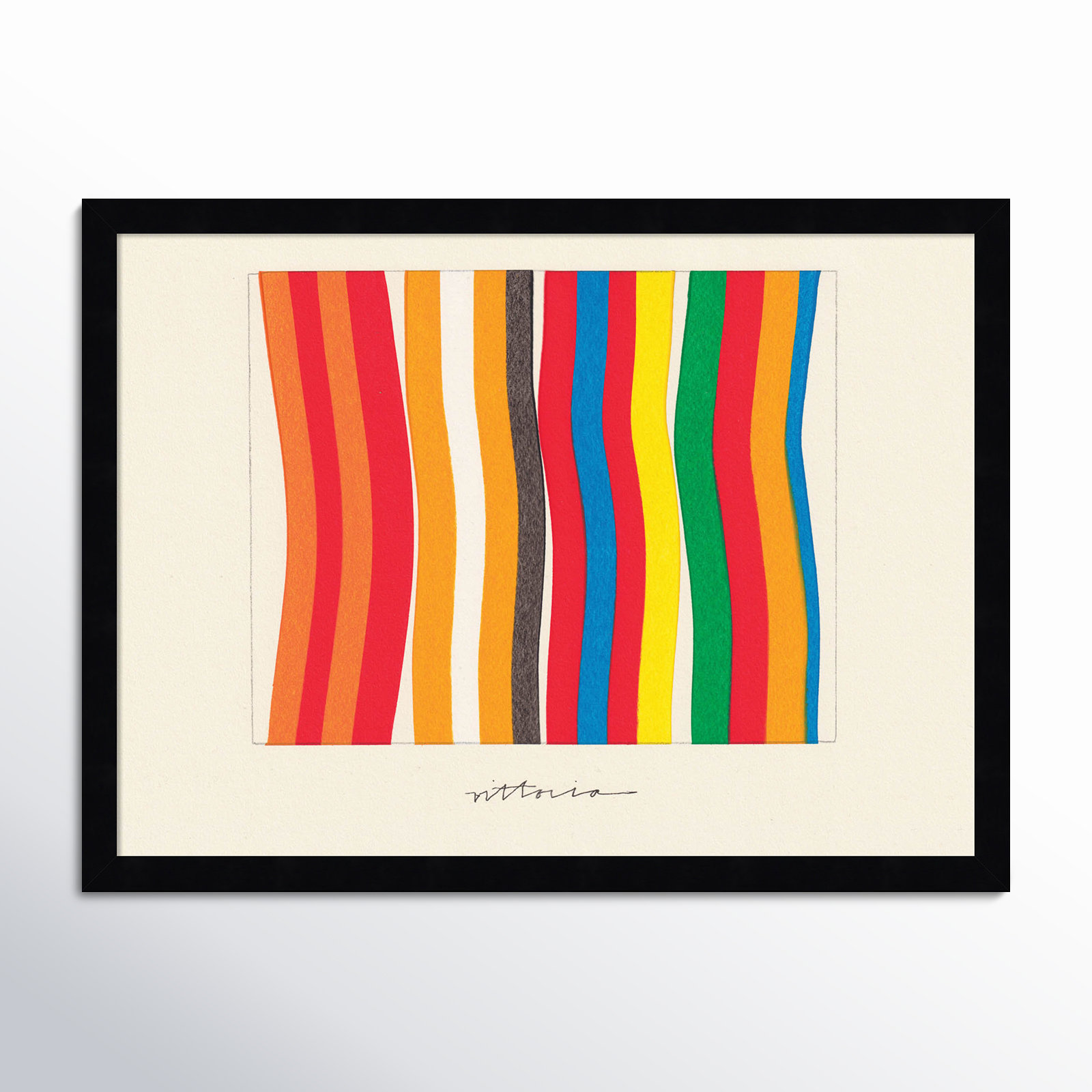 I'm Parallel To Myself by Amber Vittoria, Black, 16" H x 21" W x 1" D