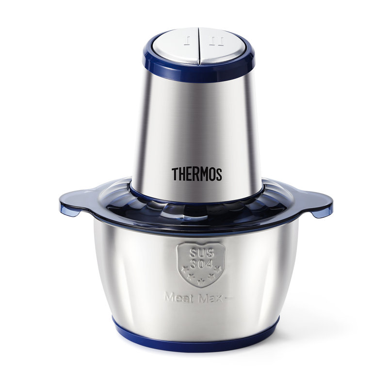 Mini hachoir à légumes 500W 4 lames et 2 bols pour hachoir, poussoir, hachoir et purée Thermos Ehaï-5622a