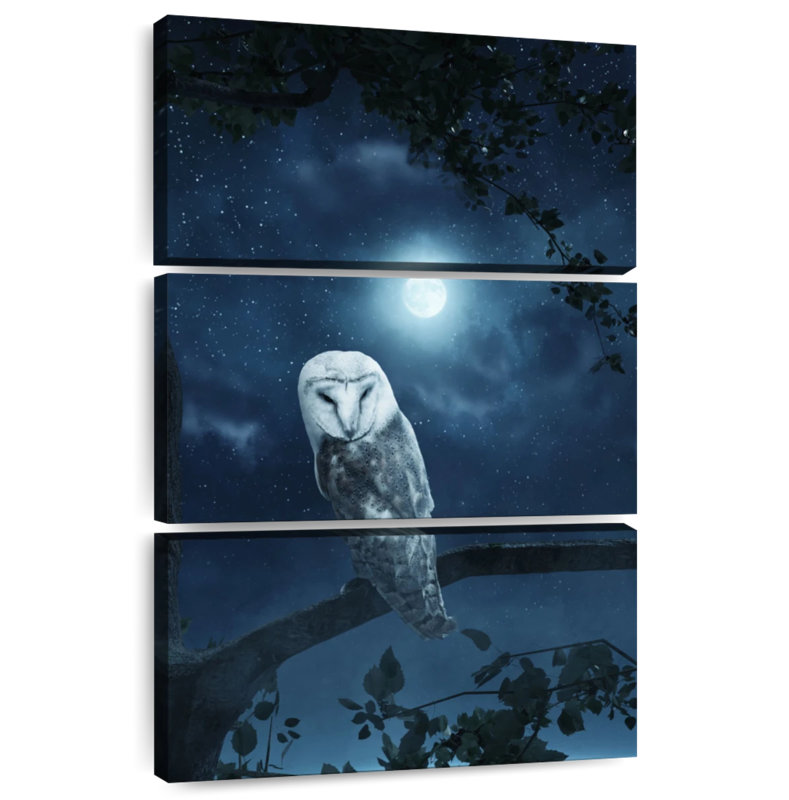 Brampt Owl In Moonlight, 38" H x 24" W