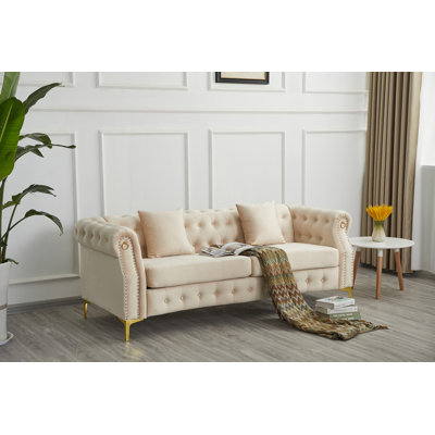 Upholstered SOFA With Solid Wood Legs