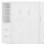 Grand lit escamotable mural avec placard, tablettes et tiroirs-1367354418
