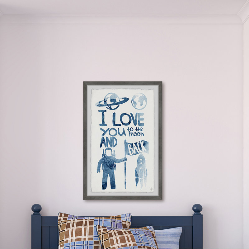 « astronaute love », art encadré Raynard, H 36 po x l 24 po x P 1,5 po