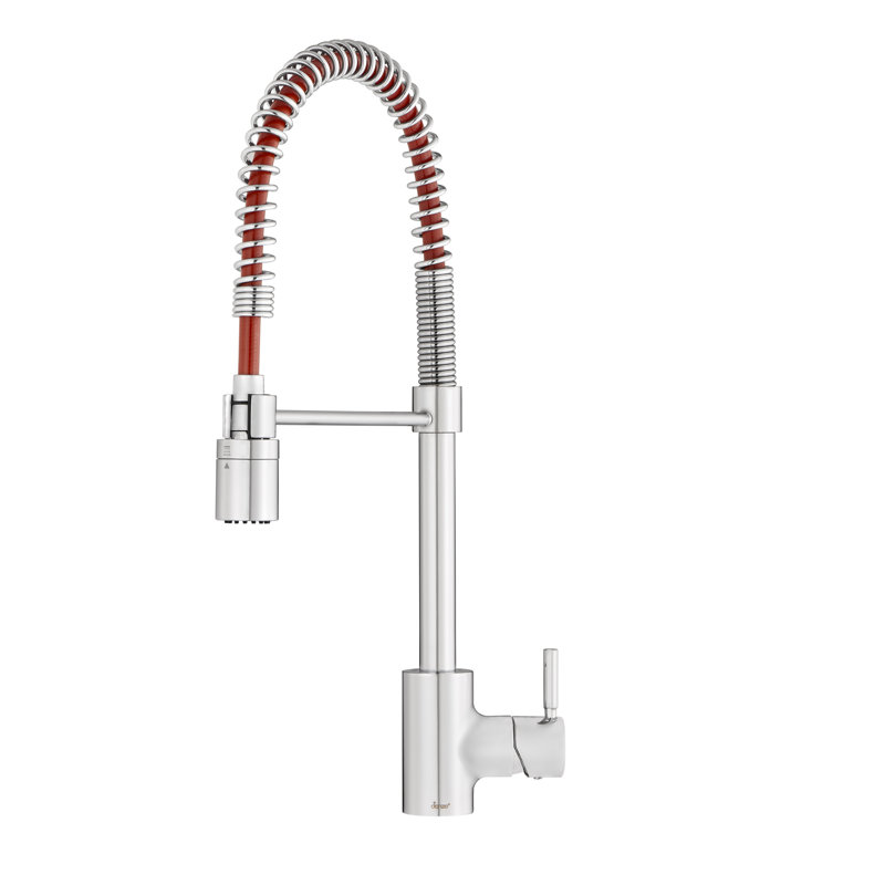 Foodie®  Single Handle Kitchen Faucet, Chrome/Red