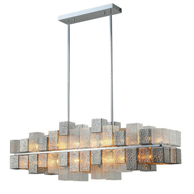 Lustre linéaire en verre 48 pouces Geisler