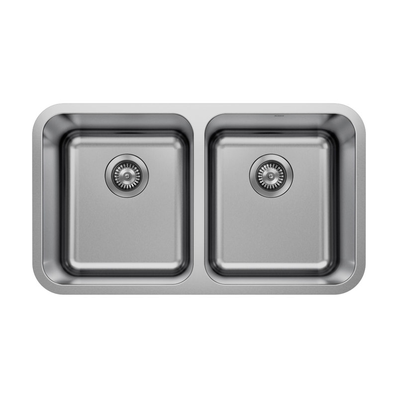 Évier de cuisine en acier inoxydable à double cuve encastrable 31 po 50/50 Stellar