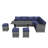 Atvars 8-Person Wicker Outdoor Sectional Seating Group with Storage Ottomans-1659559776