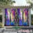 4Pcs Colorful Stained Glass Wisteria Flower Curtain, Purple Vine Floral Print Art Design Sunshade, Luxury Artistic Home Living Room Bedroom Balcony, Outdoor Dining Hall Corridor Decoration, Easy to Clean, Suitable for All Seasons-926167821