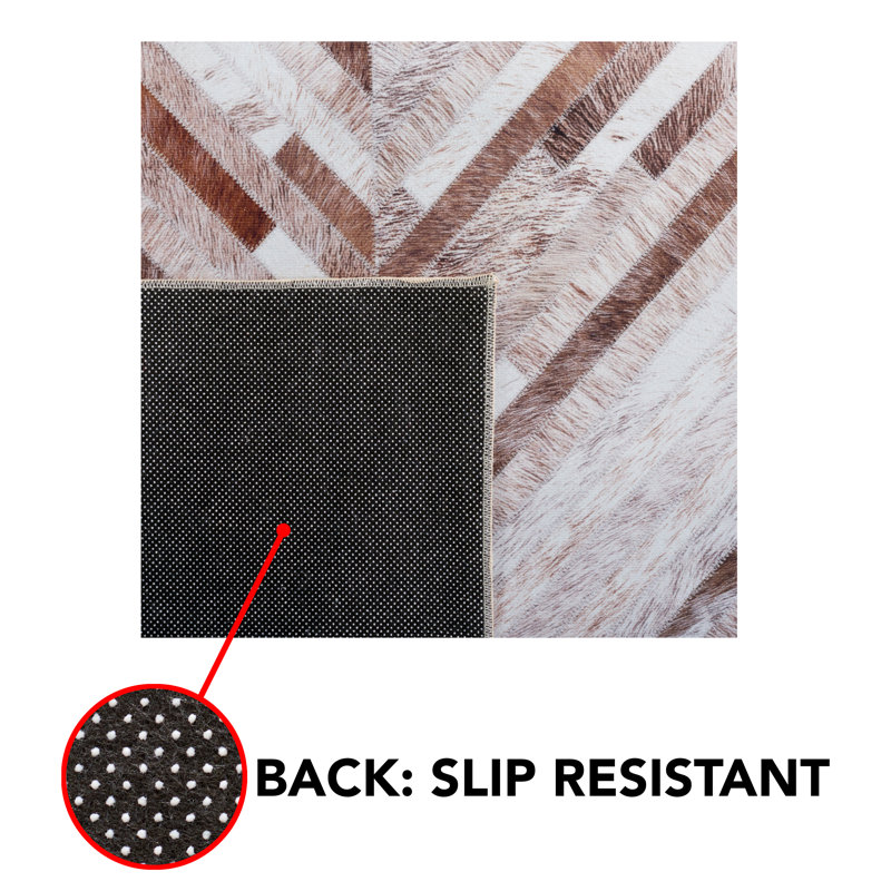 Aurelea Performance Machine Washable Geometric Rug, Rectangle 8' x 10'