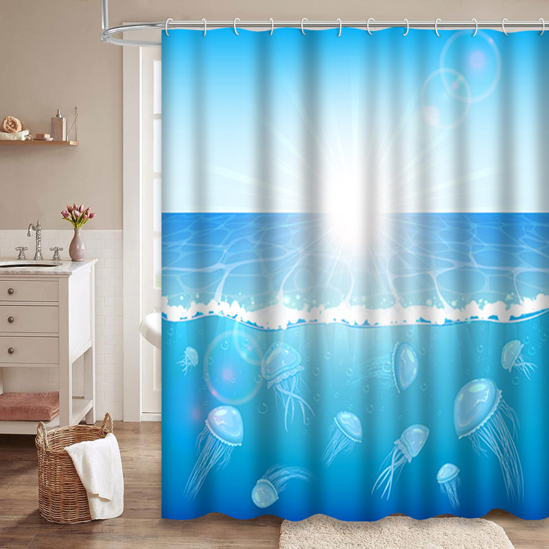 Magnifique rideau de douche avec 12 crochets, L 72 po x l 78 po