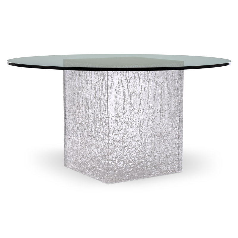 Arctic Round Glass Dining Table
