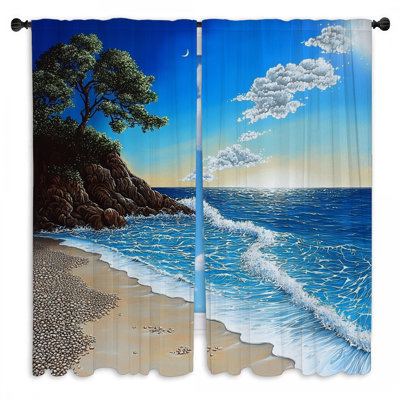Rideaux de plage et rideaux de plage - 2 panneaux